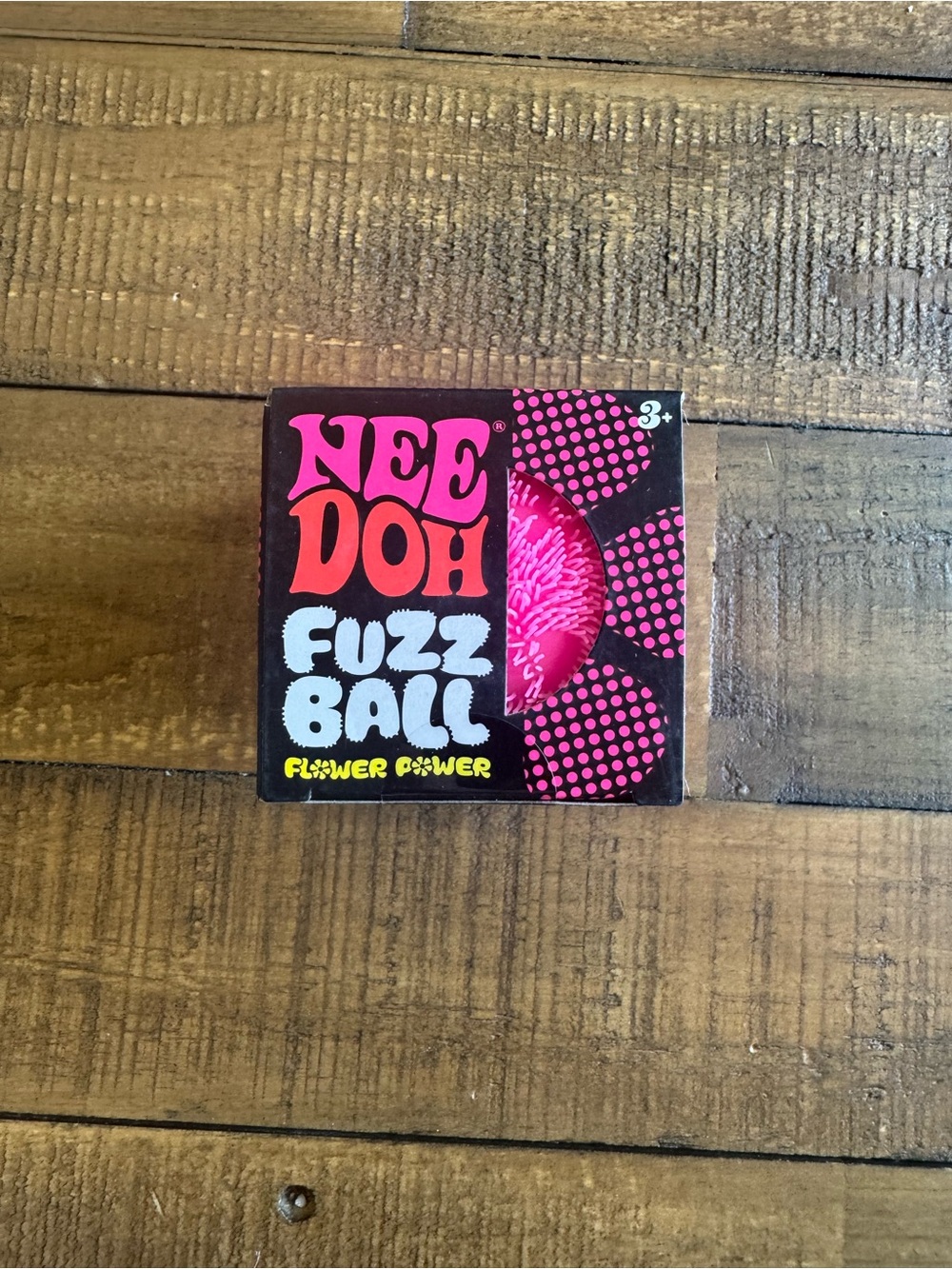Brand new Needoh fuzzball pink flower power